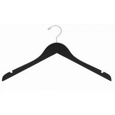 Petite 15.5" Black Wood Dress Hanger (pack of 10)