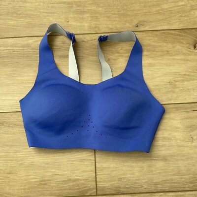 Brooks Dare Scoopback Run Bra 30C/D Blue Sports Bra Womens Workout Exercise 