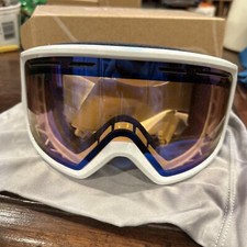 Smith Range Snow Ski Goggles Matte White Frame Blue Sensor Mirror Lens S1