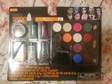 Halloween Deluxe Makeup Kit Looking Spooky Grease Makeup Glitter Gel Blood