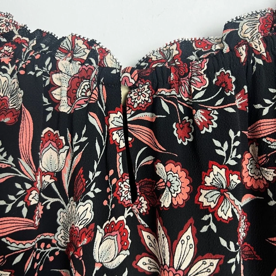 Talbots Plus Bracelet Sleeve Elastic Waist Autumn Garden Feminine Midi Dress 2X - Image 3 of 4