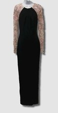 5995 Pamella Roland Women's Black Sequin Bead Embellished Gown Dress Size S