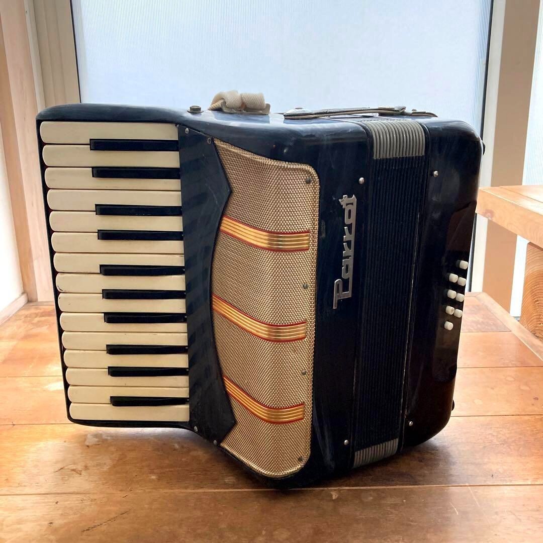 vintage Parrot Accordion 25 Keys 8 Bass Keyboard Instrument vintage Parrot Accordion 25 Keys 8 Bass Keyboard Instrument