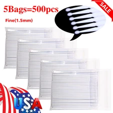 USA Micro Brushes Applicators Microbrush Dental Eye Fine 1.5mm White 100pcs/pack