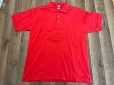 Gildan Shirt, Men's Size Large, Red, Polo, Short Sleeve