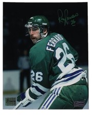 RAY FERRARO Signed Hartford Whalers 8x10 Photo (Premium Autographs)