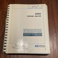 HP 3724A Baseband Analyzer Preliminary Service Manual 03724-90000