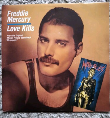 12'' Maxi Freddie Mercury Love Kills AA1444 K19 Schallplatte Queen 80er LP Vinyl