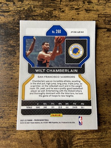 2021-22 Panini Prizm Wilt Chamberlain San Francisco Warriors #260 orange Ice - Bild 2 von 2