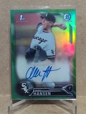 2016 Bowman Chrome Draft Draft Pick Auto Green Refractors #37/99 Alec Hansen