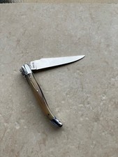 Laguiole en Aubrac Handmade Knife Horn Tip Handle. 4.7 Inches, French Made