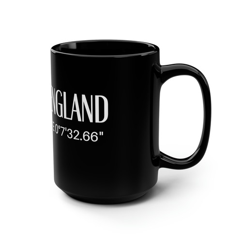 London England Becher Kaffee Latte Englophil groß 15oz Reise schwarz modern NEU - Bild 3 von 5