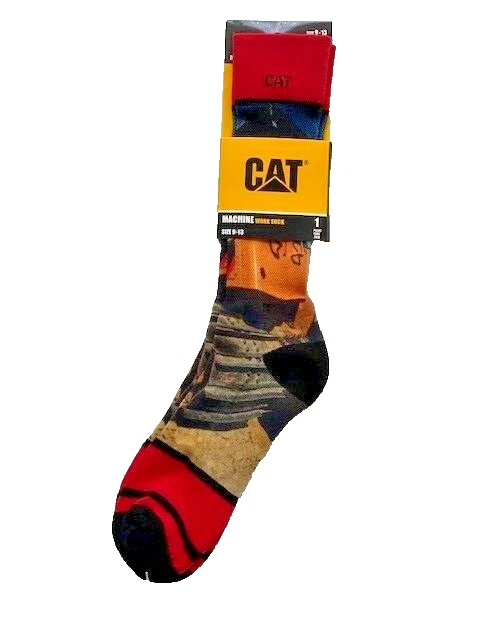 CAT Caterpillar All Over Print Work Socks 1 Pair