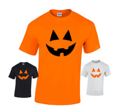 Jack O'Lantern Halloween Shirt Funny T-Shirt Spooky Pumpkin Face Tee Scary D5