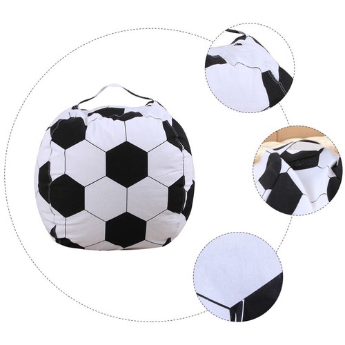 Football Storage Bag Stuffed Animal Bean Chair Kids Stuffable Zipper Beanbag - Picture 5 of 12