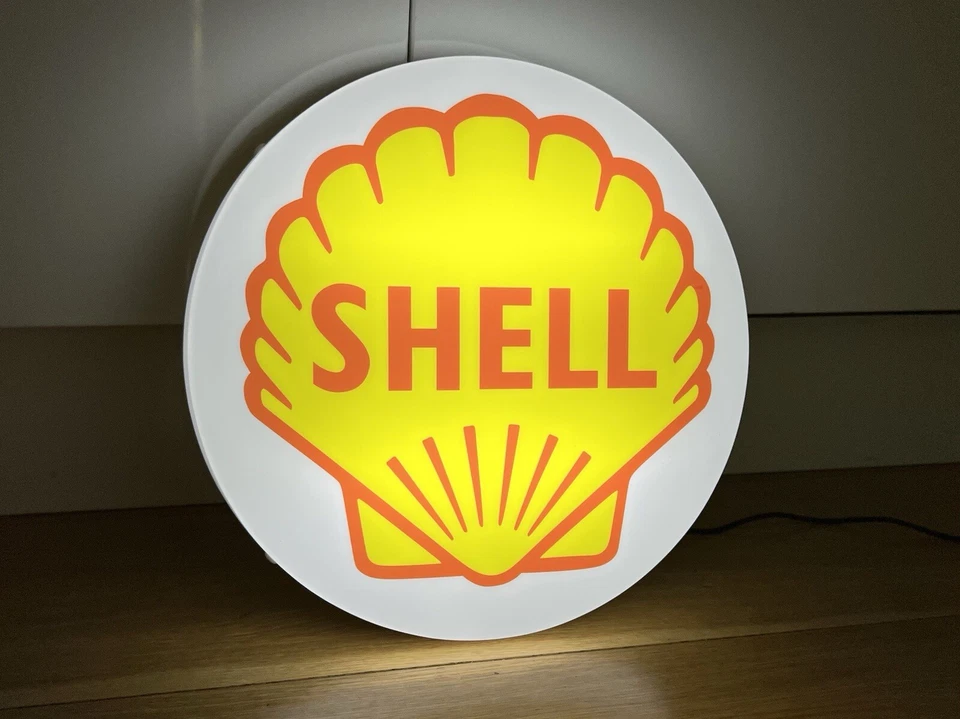 Shell Clam Illuminated Logo Sign Garage Showroom Dealership Yellow 24” x 24” - Image 3 of 4
