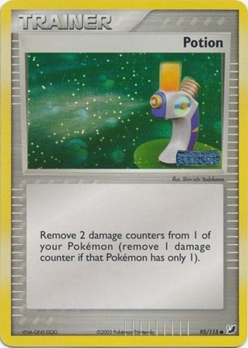 1995 trainer potion pokemon card value 2005 Pokemon EX Unseen Forces Potion #95 CGC 9 MINT on Fanatics Collect