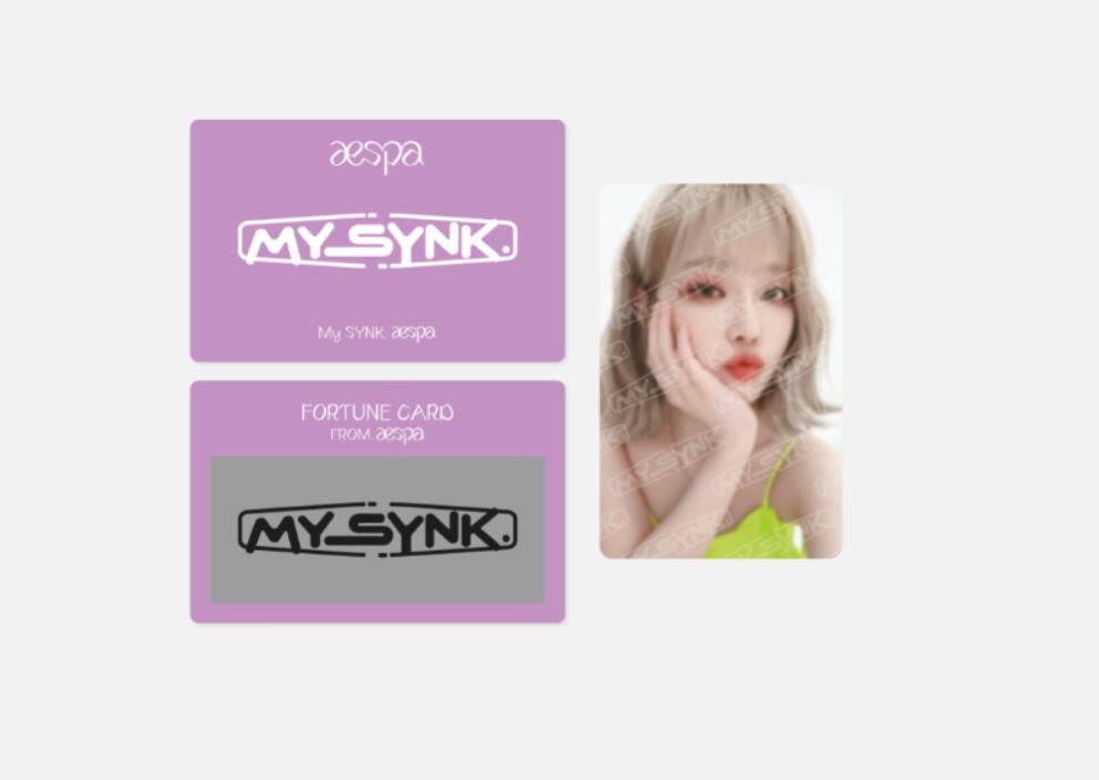 aespa 2022 FAN MEETING MY SYNK. aespa OFFICIAL MD GOODS FORTUNE