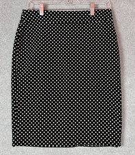 Ann Taylor Pencil Skirt Women s 4 Black White Polka Dot New With Tags 89