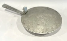 Wendell August Forge Pan Silent Butler Crumb Hinged Lid Hand Hammered