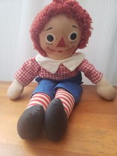 Vintage Knickerbocker Raggedy Andy Plush Doll, Collector's Item 
