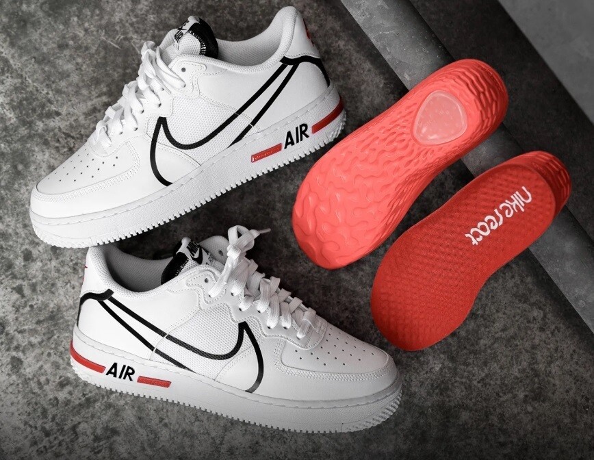 air force 1 react d/ms/x black