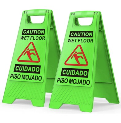 #ad Wet Floor Sign 2 Pack Caution Wet Floor Sign Double Sided Text and Graphics Bri $19.99