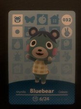 BLUEBEAR 032 Series 1 Nintendo Amiibo Card Animal Crossing New Horizon