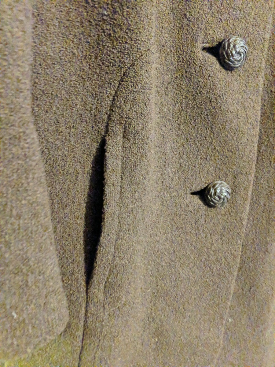 Vintage Stevens Forstmann Wool Blend Fur Collar Coat Brown Vintage Stevens Forstmann Wool Blend Fur Collar Coat Brown