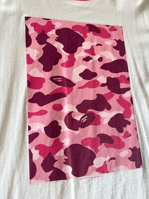 A Bathing Ape BAPE ABC Pink Camo VINTAGE 2006 Tee Shirt - Sz