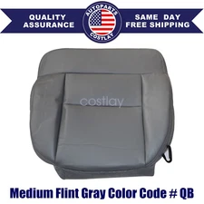 Driver Bottom Leather Seat Cover Med Flint Gray For 2004-2008 Ford F-150 Lariat