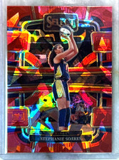Stephanie Soares 2024 Panini Select WNBA Red Cracked Ice Prizm Card- #7 Wings