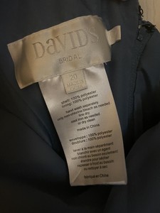david's bridal slate blue dress