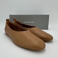 Everlane The Italian Leather Day Glove Flats in Caramel size 9.5 Women's Career