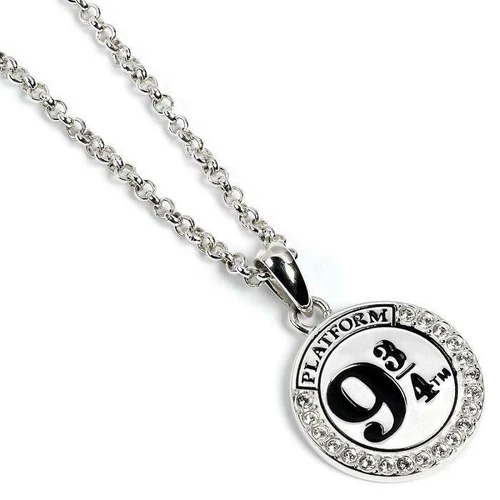 Collana Ufficiale Argento Sterling Harry Potter Platform 9 3/4 Scintillante