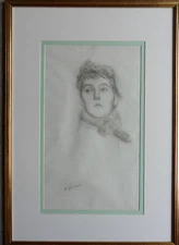 FAIRLIE HARMAR (VISCOUNTESS HARBERTON) 1876-1945 ORIGINAL SIGNED PORTRAIT 