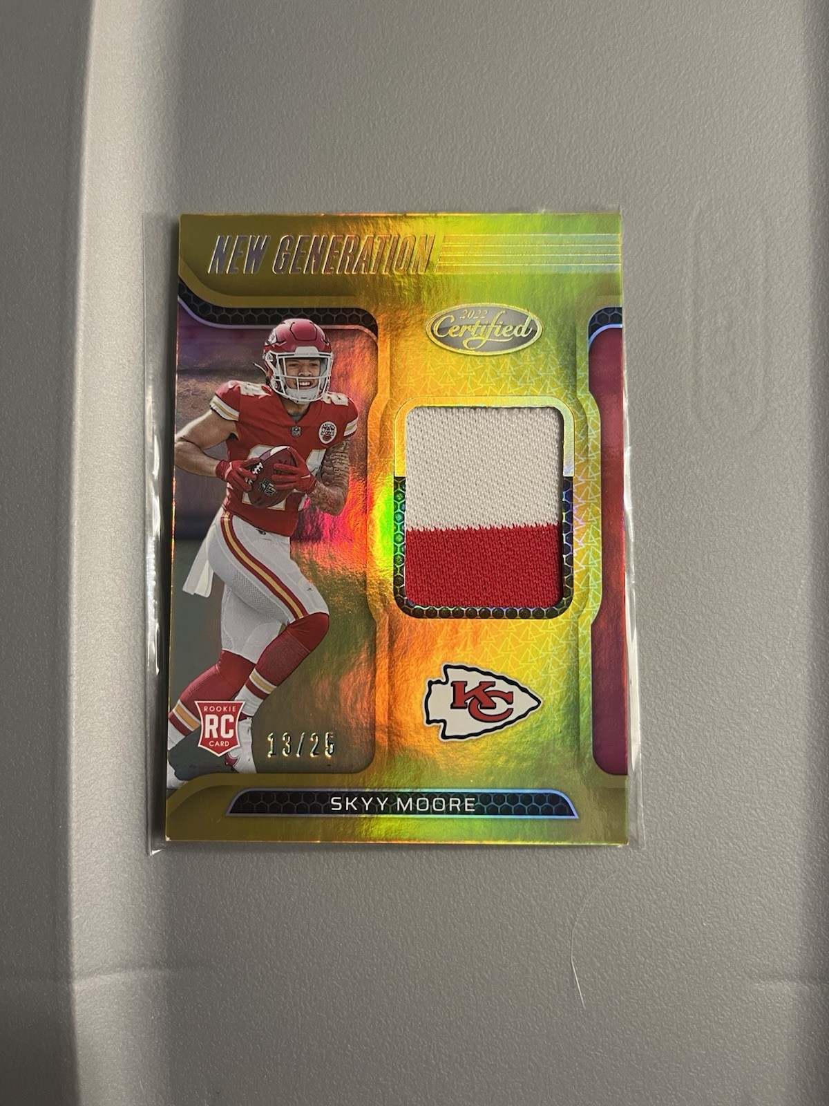 Skyy Moore Panini Certified New Generation Jerseys #NGJSM Mirror Gold Fotl