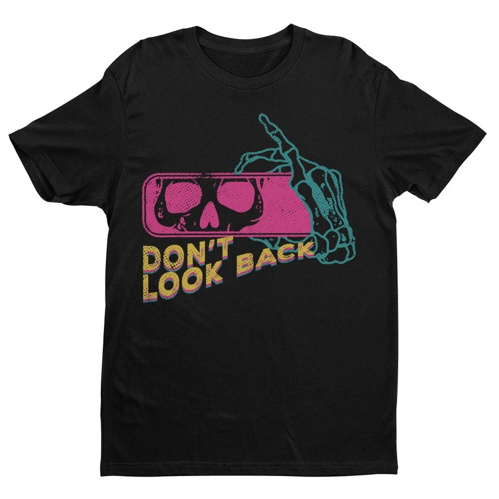 Retro Don_t Look Back Skull Unisex T-shirt | Gothic Skull Lover Gifts for Men