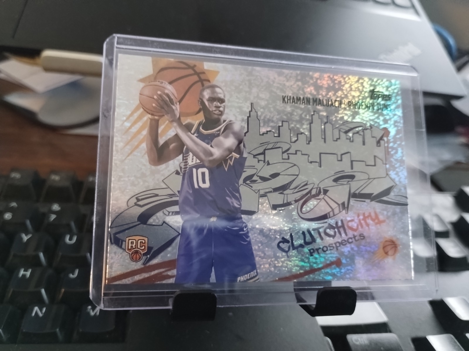 2025-26 Topps #CC-10 Khaman Maluach Clutch City Prospects Holo Foil