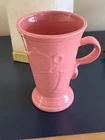 Fiesta Rose Pedestal Mug by Homer Laughlin for Coffee, Latte or Cappuccino