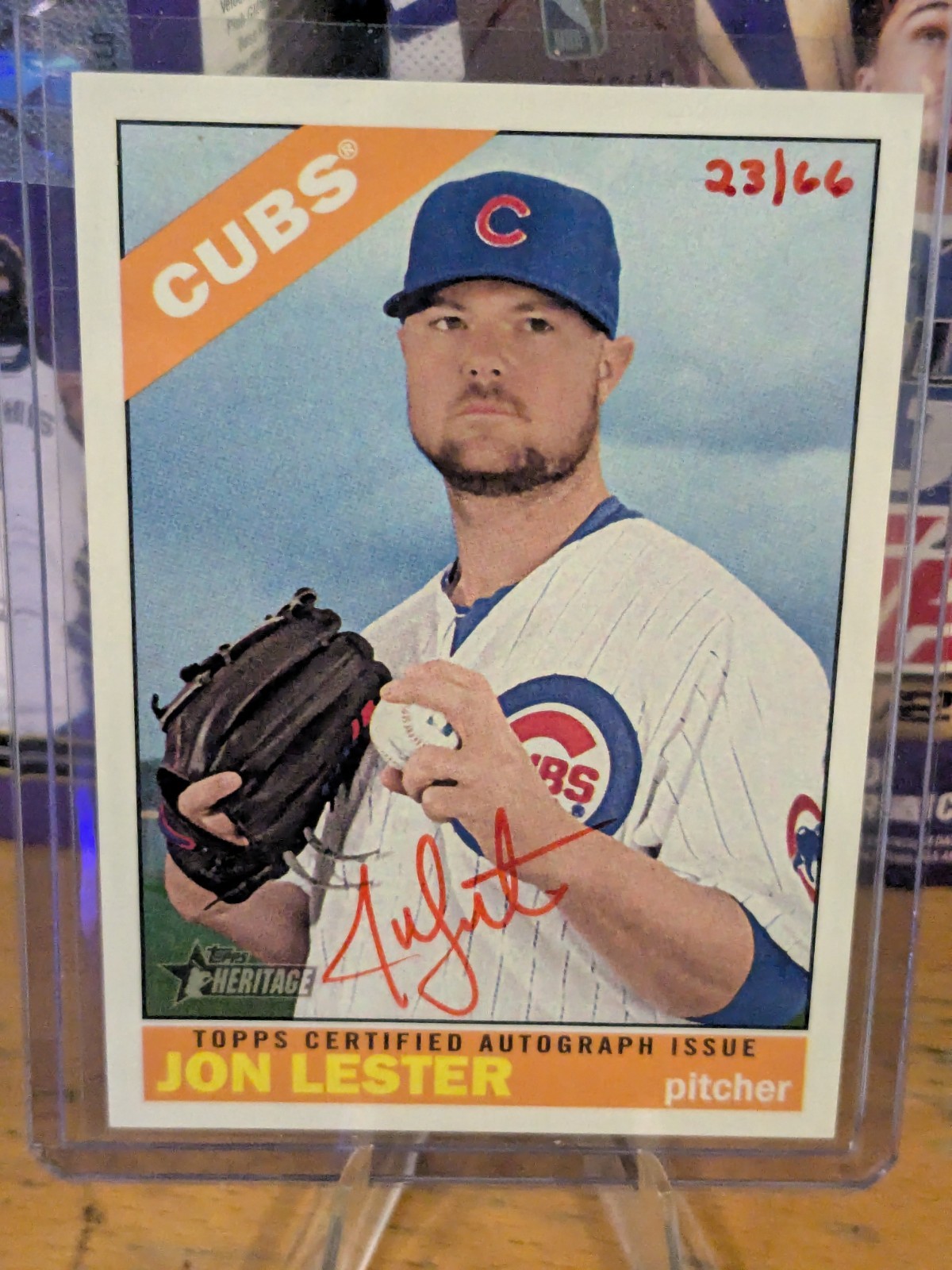 2015 Topps Heritage Jon Lester  Real One Certified Red Ink Auto 23/66 Rare 🔥🔥