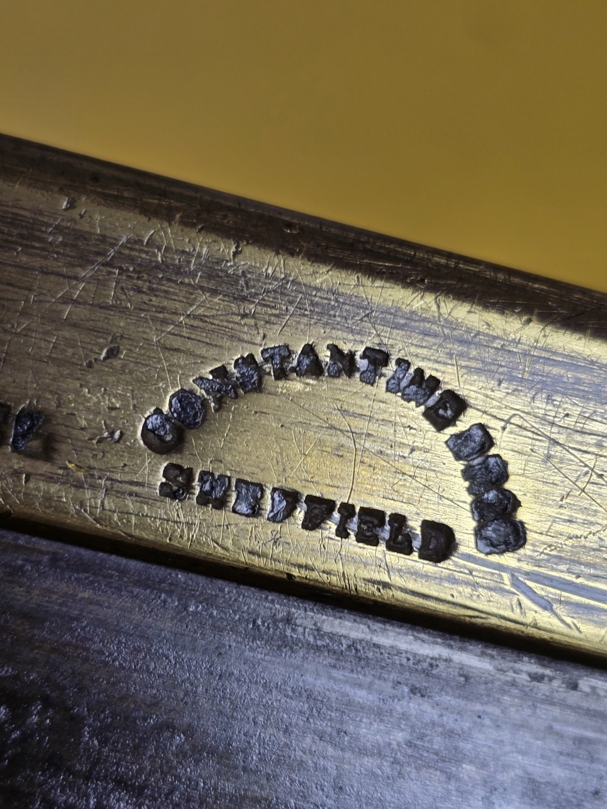 Rare Constantine Bros 14" Brass Back Saw Made In Sheffield