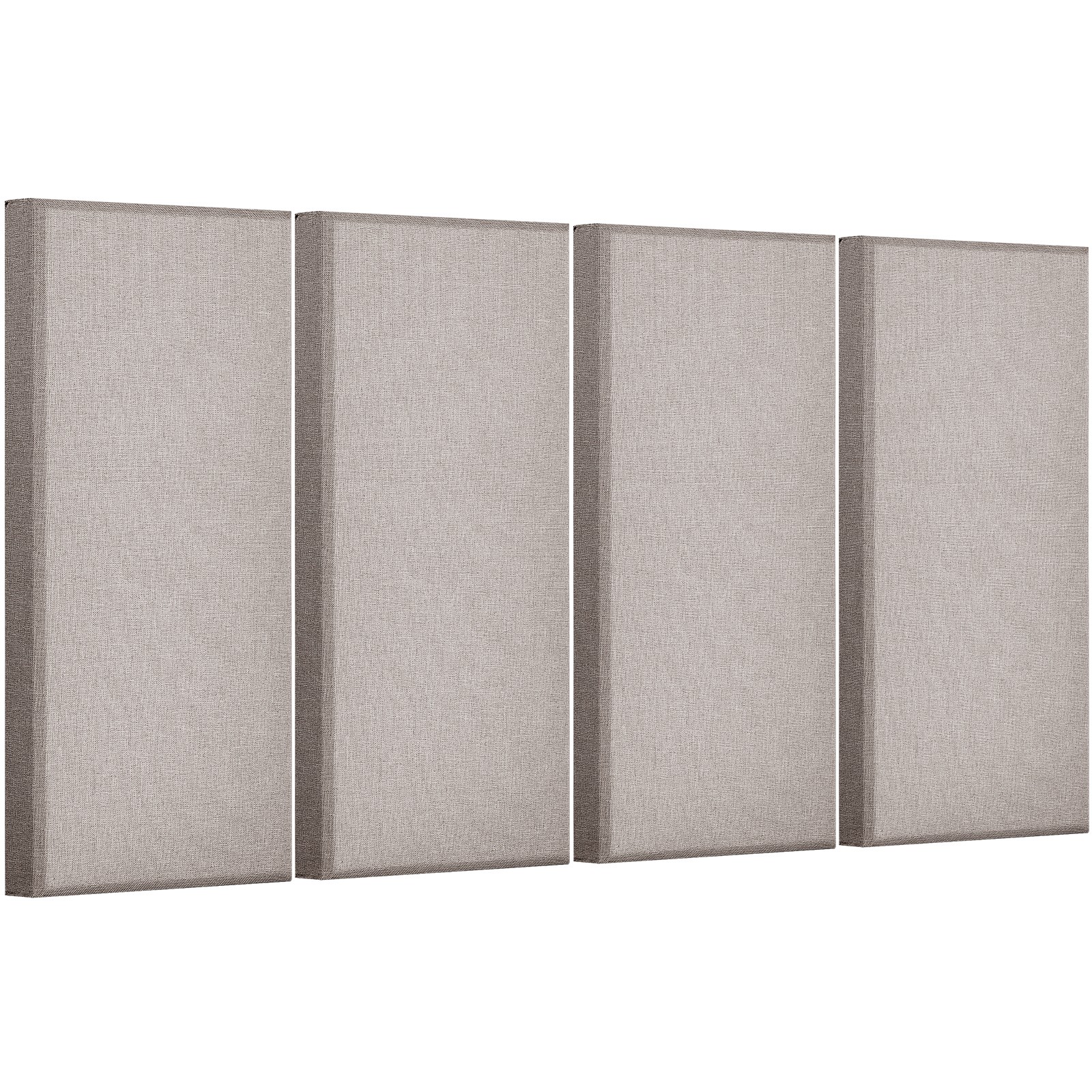 4 PCS Acoustic Wall Panels 2 in Thick 23.6 x 11.8 in Self-adhesive Camel