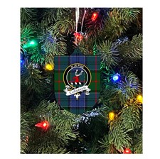 Coquhoun Family Crest Christmas Ornament - Single Sided Metal Christmas Ornament