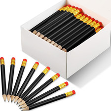 72 Pieces Golf Pencils Half Pencils with Eraser Baby Shower Pencils Mini Pencils