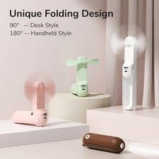 Summer 3in1 USB Rechargeable Mini Handheld Fan Portable Folding Fan Power Bank