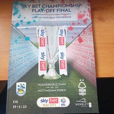 Prog / PDF & Train Ticket 29/5/22 Final Nottingham Forest v Huddersfield Town