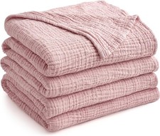 100 Cotton Muslin Blanket for Adult 70x80 4-Layers Gauze Throw