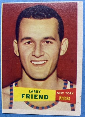 1957 Topps Basketball #47 Larry Friend New York Knickerbockers Rookie No Creases