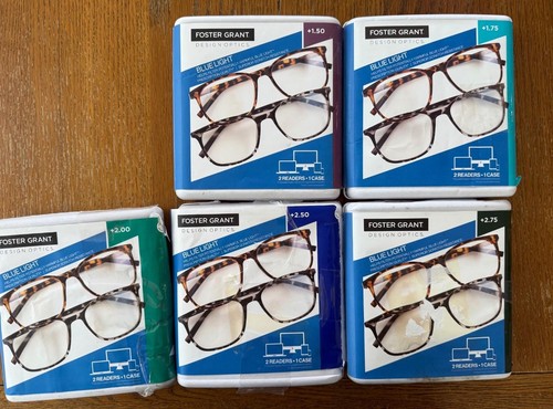 Design Optics by Foster Grant Blue Light Reading Glasses 2 PK (Round) YOU PICK